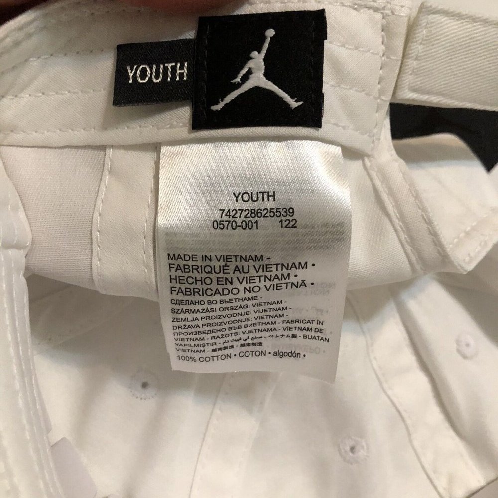 Jordan Jumpman White Hat Cap Size Youth Adjustable New - Picture 7 of 8